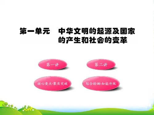 初中历史全程复习方略 第1单元中华文明的起源及国家的产生和社会的变革课件 人教实验