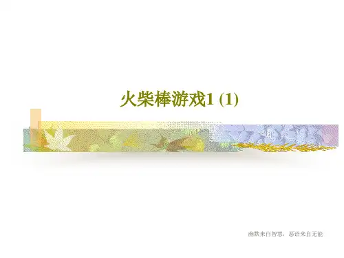 火柴棒游戏1 (1)19页PPT