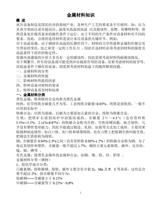 金属材料知识