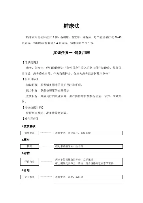 基础护理学-实训01.铺床法