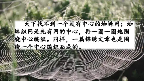 部编人教版六年级上册语文《 习作：围绕中心意思写》PPT课件