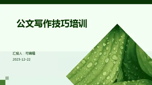 公文写作技巧培训(PPT6)