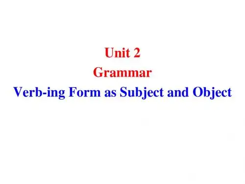 人教版高中英语必修4Unit2__Grammar(共12张PPT)