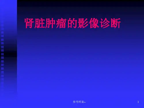 肾脏肿瘤的影像诊断【材料参考】