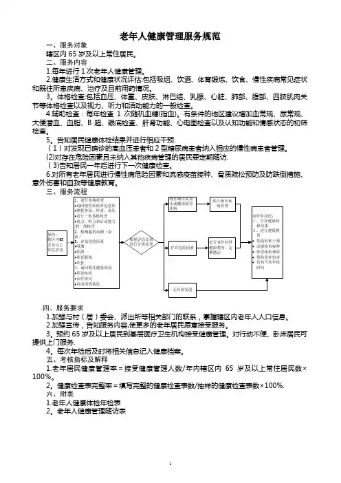 老年人健康管理服务规范