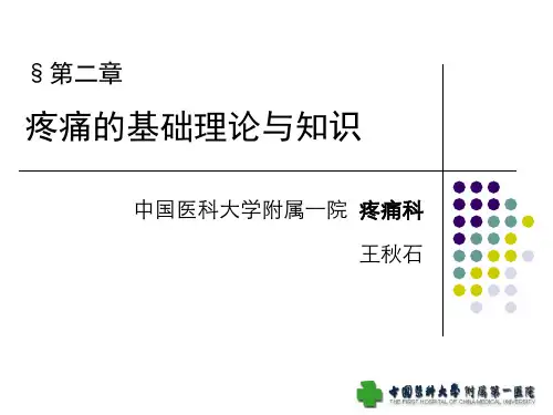 第二章 疼痛的基础理论与知识--王秋石