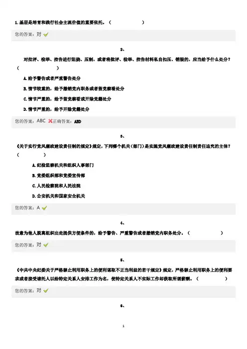 2016年济南市“弘德育人,廉洁从教“培训试题3