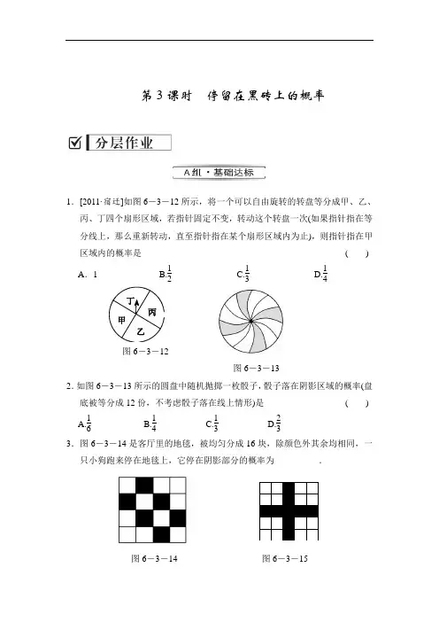 停留在黑砖上的概率