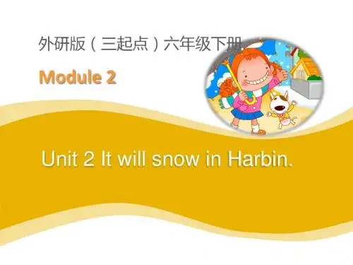 新版外研版六年级英语下册Module2Unit2教学课件