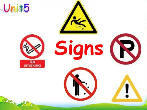 牛津译林版六年级英语上册Unit 5 Signs 课件