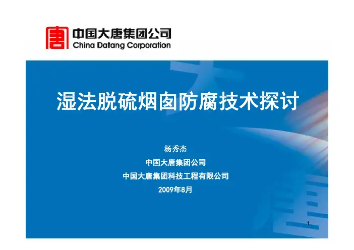 湿法脱硫烟囱防腐技术探讨  大唐科技