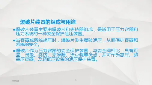 爆破片安装及维护说明