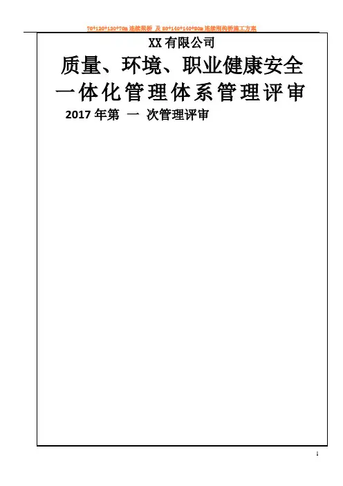5.最新2015版三合一体系管理评审(2017)