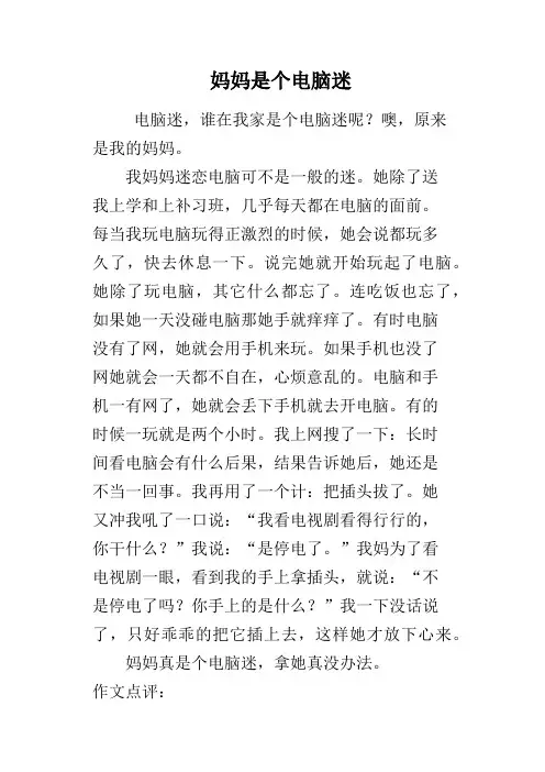 妈妈是个电脑迷