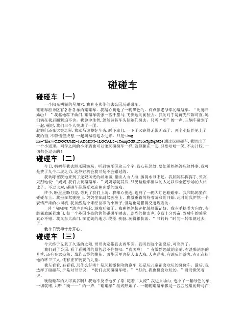 碰碰车作文共九篇