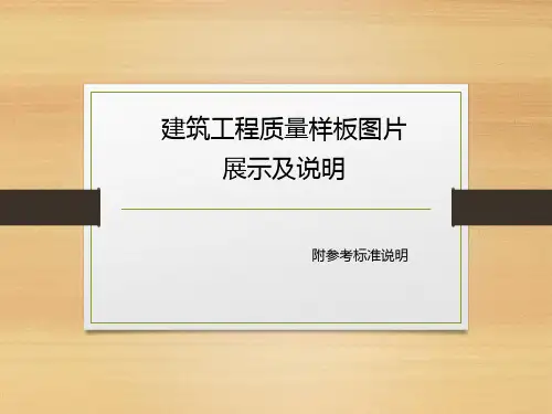 建筑工程质量样板图片展示及说明(工法大全)