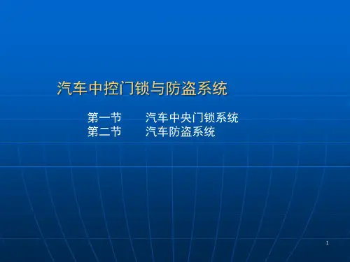 汽车中控门锁与防盗系统演示幻灯片
