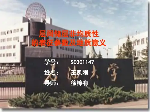 层间储层非均质性的表征参数及地质意义