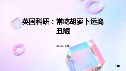 英国科研：常吃胡萝卜远离丑陋