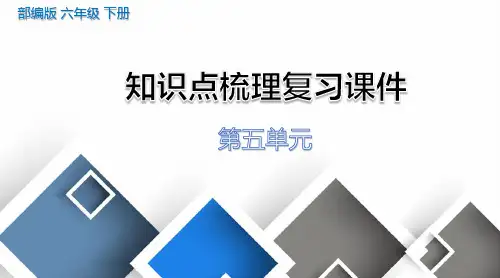 【部编版】六年级下册语文第五单元知识点梳理复习资料课件