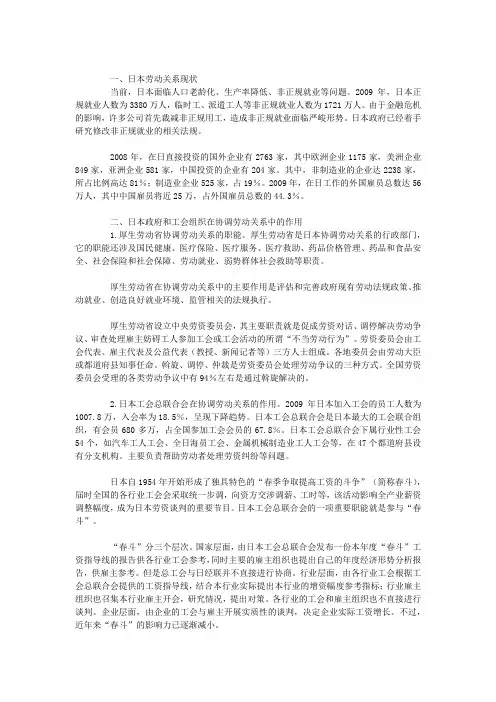 日本劳动关系