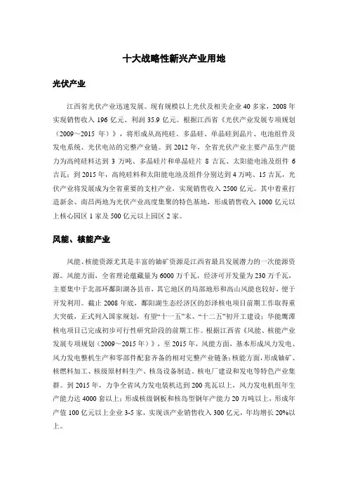 十大新兴产业