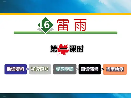 《雷雨》PPT课件(第一课时)-完美版