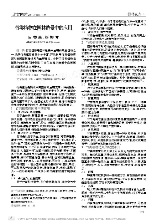 竹类植物在园林造景中的应用