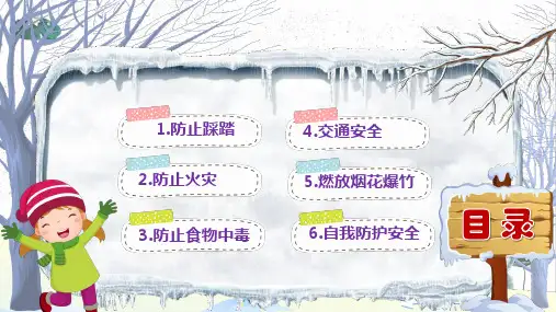春节寒假安全教育主题班会课件ppt