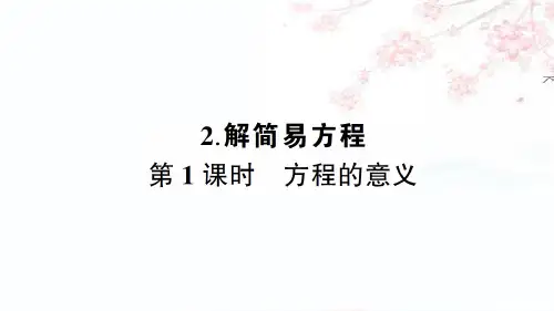 【名师课件】人教版五年级上册数学 第五单元 简易方程 预习+授课课件 第5课时 方程的意义