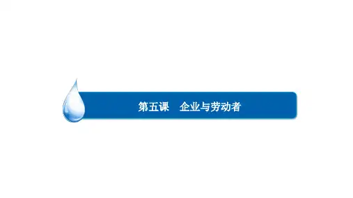 2019年高考政治一轮复习课件：经济生活第二单元  生产、劳动与经营第五课 企业与劳动者