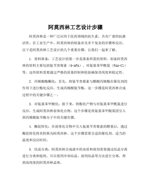 阿莫西林工艺设计步骤