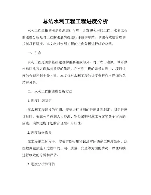 总结水利工程工程进度分析