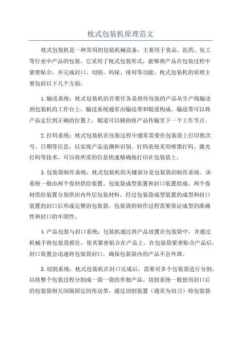 枕式包装机原理范文
