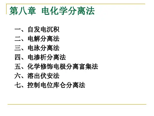 第八章 电化学分离法