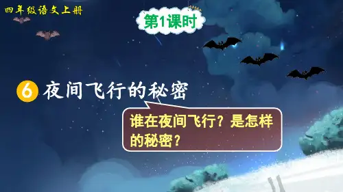 部编人教版四年级语文上册第6课《夜间飞行的秘密》优质课件(共160张PPT)