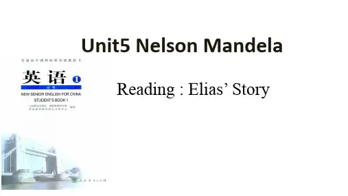 人教版高一必修一unit5Nelson Mandela阅读课课件(共14张)
