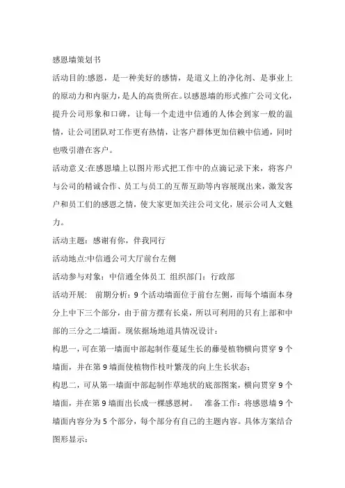感恩墙策划书