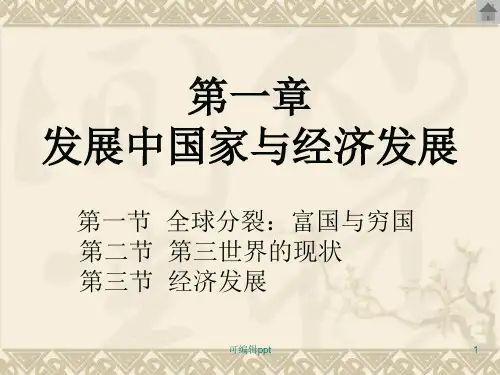 章-发展中国家与经济发展