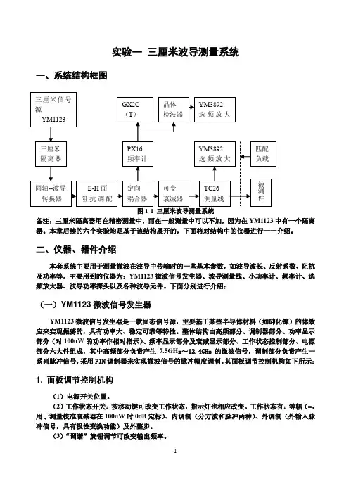 微波的技术实验指导书(二)