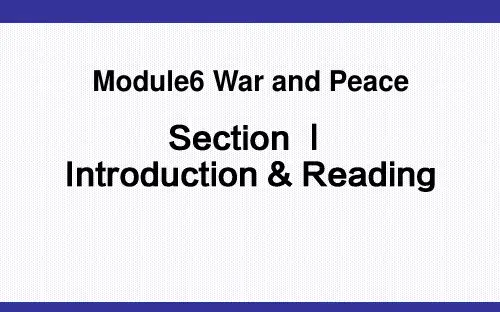 外研版高中英语选修6教学课件-Module6 War and Peace
