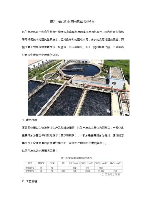 抗生素废水处理案例分析