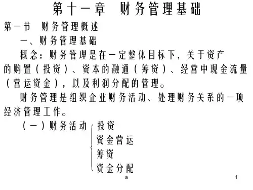 《财务管理基础》PPT课件