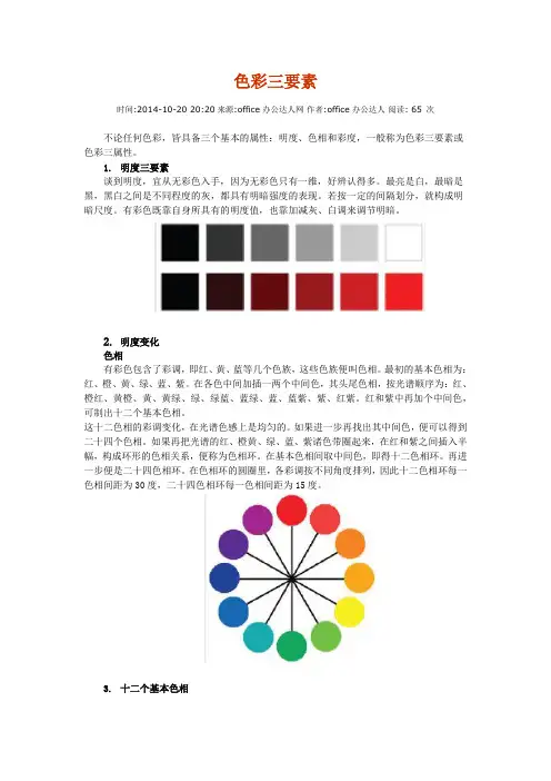 色彩三要素