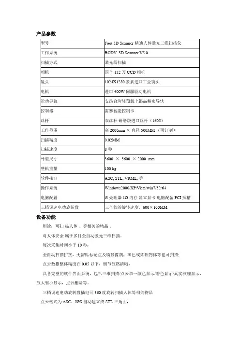 3D人体全身三维扫描仪技术
