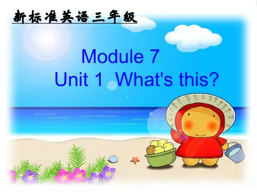 外研社三年级英语上册M7U1 What's this？-课件