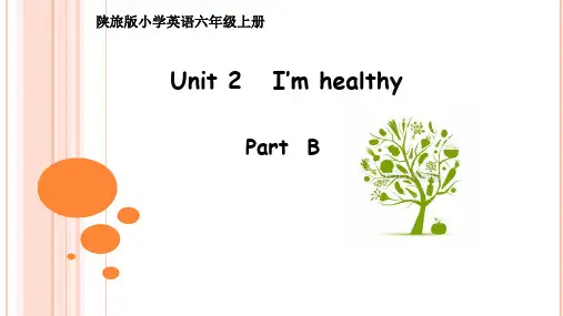 Unit+2++I’m+healthy++Part+B(课件)陕旅版(三+起)英语六年级上册