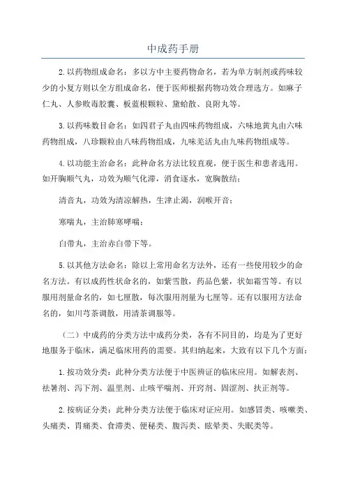 中成药手册