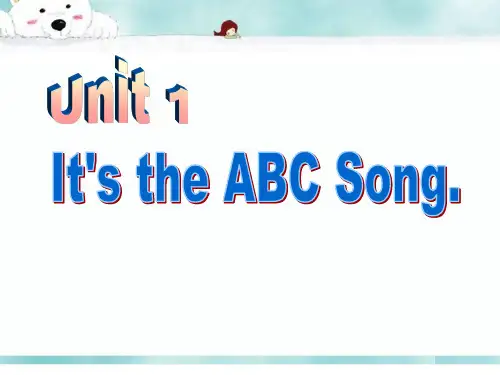 《It's the ABC song》PPT课件