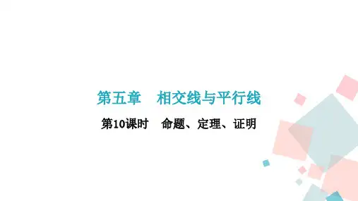 2020-2021人教版七年级下册数学第5章第10课时  命题、定理、证明